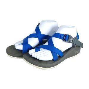 Chaco Women's Z Cloud US8 Blue Gray Strappy Hiking Outdoor Sandals Shoes